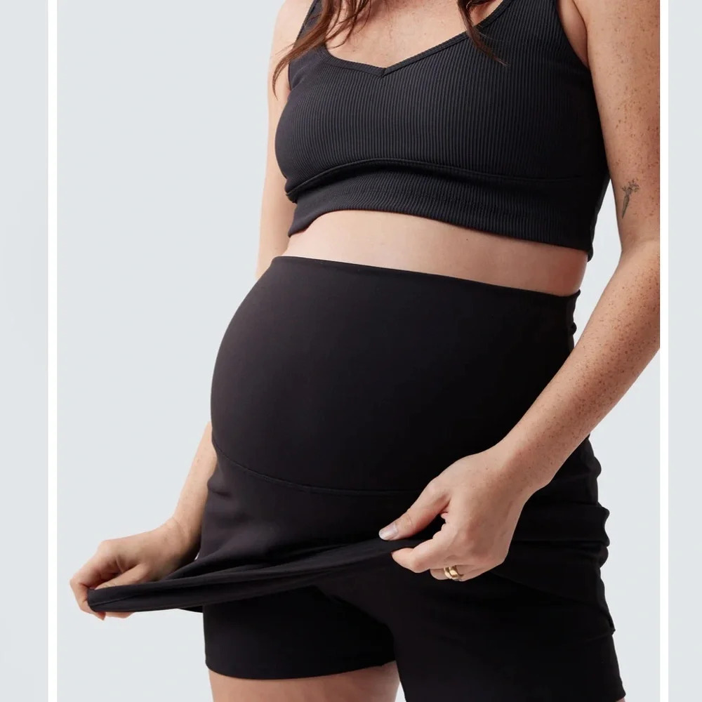 Isabel Maternity by Ingrid & Isabel Black Maternity Shorts Skort